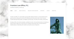 Desktop Screenshot of frontierolaw.com